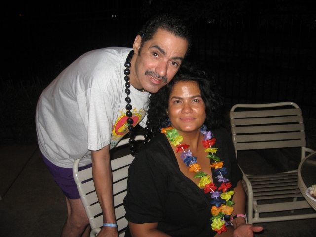 Cous Michael Spotswood and friend at Reggies Annual Hawaiin Pool Party 08