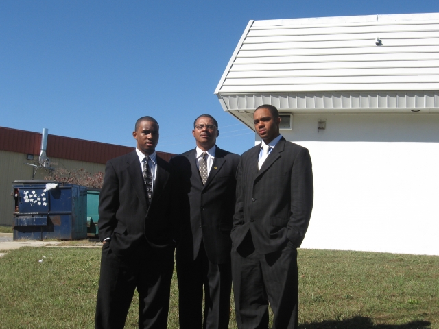 Reggie and sons: Lamar & Reggie on Sunday after church...Ready to get Brunch.