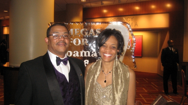 Jan President Obama Inaugural Ball in DC area. Reggie & Del