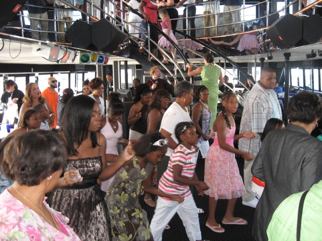 Doing the electric slide at the 2007 Reunion