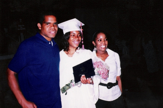 Naomi with uncle Gyasi and aunt Onai